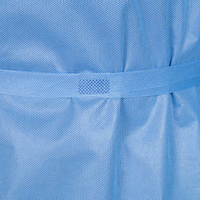 Robe d'isolement médicale stérile à usage unique CE, niveau 3, autoclavable, jetable, SMS 40g, non tissée, chirurgicale