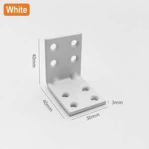 Support d'angle perforé en acier GQK GL1603, connecteur d'étagère, finition galvanisée pour le cadre de meubles - Product Image 3