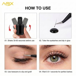 Pegamento Profesional para Extensión de Pestañas A-RIX, Adhesivo de Secado Rápido en 0.5s, Retención Fuerte de 45 Días, Pegamento Negro Brillante - Product Image 5