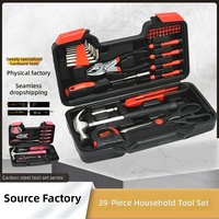 Kit d'outils de réparation automobile pour la maison, 39 pièces, en acier au carbone, coffret d'outils