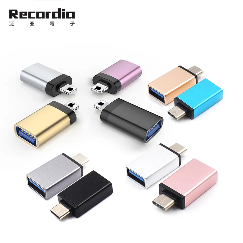 GAZ-MC16 Adaptor OTG Tipe C USB 3.0, Konverter Tipe C Mendukung Male Ke USB 3.0 Adaptor Data untuk Ponsel Android Tablet MecBook