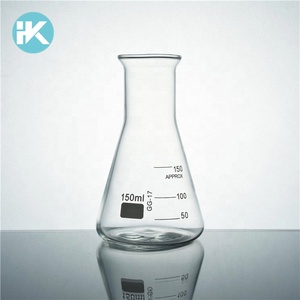 Huke 맞춤형 와이드 원추형 평평한 실험실 100ml 삼각 플라스크 - Product Image 5
