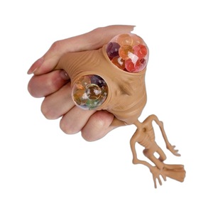 2025 Halloween Creative Prank <b>Squeeze</b> Pumpkin Head Venting Toy Fun Spoof TPR Pinch Happy Burst Bead Pressure <b>Ball</b> - Product Image 4