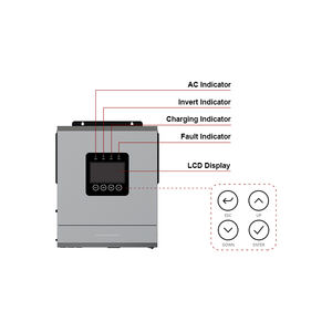 Inverter Tenaga Surya MPPT Off-Grid <span class=keywords><strong>5Kw</strong></span> 6Kw <span class=keywords><strong>6</strong></span>.2Kw 48V ke 220V Fase Tunggal Gelombang Sinus Murni 6000W - Product Image 3