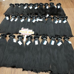 Lots de Cheveux Humains Noirs Bruts Vietnamiens en Gros, Tissage Droit, Double Trame, Cuticules Entièrement Alignées, Aspect Naturel Doux, Qualité Premium - Product Image 3