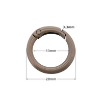 Anneau à ressort de 20 mm de haute qualité, fermoir porte-clés, mousqueton rond en alliage, boucle ouverte, crochet, accessoires de bijouterie, toutes tailles et couleurs disponibles