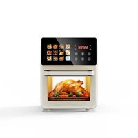 Four électrique numérique 10L avec fonctions de cuisson prédéfinies, rôtissoire, friteuse à air multifonction sans huile, en acier inoxydable avec fenêtre de visualisation