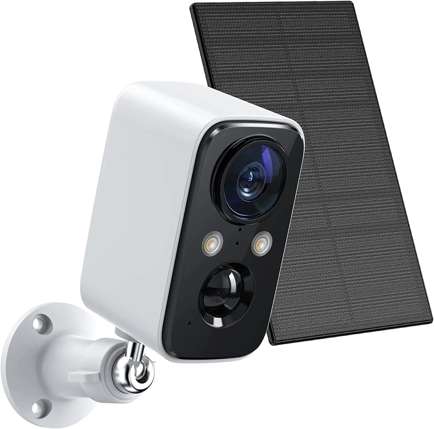 Беспроводная наружная камера видеонаблюдения DF323, 3 Мп, цветная камера ночного видения с солнечной панелью, прожектором/сигнализацией