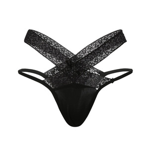 Culottes sexy en dentelle noire, en fibre acrylique transparente, lingerie pour femmes - Product Image 1