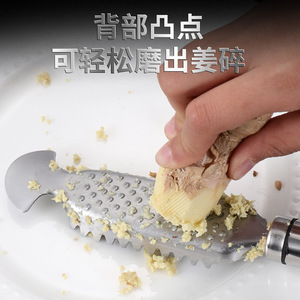 Stainless Steel Fish Scaler with Ginger Grinder Double-Sided Kitchen <b>Tool</b> for Seafood Cleaning Dishwasher <b>Safe</b> - Product Image 5