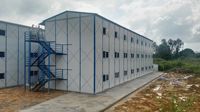 Usine à assemblage rapide Maison modulaire à structure en acier préfabriquée de style K à 3 étages Bâtiment de cantine de camp de travail modulaire pour réfugiés K Home