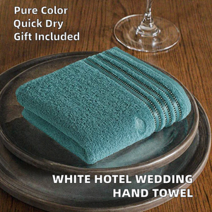 Serviette de table et serviette de toilette en coton 100% tissé, séchage rapide, pour hôtel, mariage, restaurant, cadeau - Product Image 2