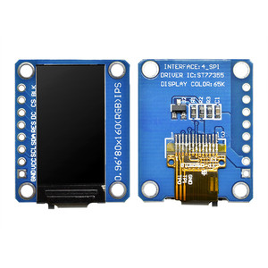 0.96 इंच 7Pin पूर्ण रंग 80*160 <span class=keywords><strong>TFT</strong></span> एलसीडी आईपीएस स्क्रीन प्रदर्शन मॉड्यूल <span class=keywords><strong>SPI</strong></span> इंटरफ़ेस ST7735 आईसी चालक C51 STM32 3.3V - Product Image 4