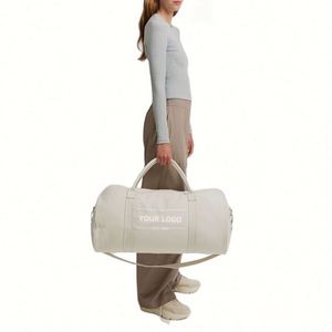 New Arrival Custom Logo Adjustable Large Capacity Canvas Travel Tote <b>Bag</b> Fashion Weekend Duffle <b>Bag</b> with Zipper - Product Image 5
