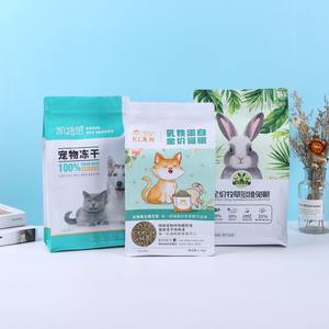 Sacs refermables mats personnalisés portables avec impression, finition stand-up, scellés sur huit côtés, pour aliments lyophilisés pour animaux de compagnie, faible MOQ - Product Image 3