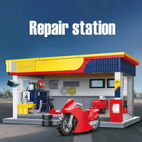 Cada C66033 C66034 C66035 MOC Station-service Vue sur la ville Kit de briques architecturales pour adultes Cadeaux Ensembles de blocs de construction