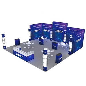 Columna Plegable <span class=keywords><strong>de</strong></span> Aleación <span class=keywords><strong>de</strong></span> Aluminio 20x20, Torre Espiral Modular Ligera y Portátil, Herramienta Publicitaria con Fondo LED para <span class=keywords><strong>Ferias</strong></span> Comerciales - Product Image 1