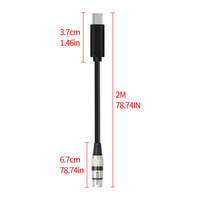 Câble audio mobile Type-C vers XLR femelle, câble de carte son Type-C vers XLR, câble audio, câble de mixage