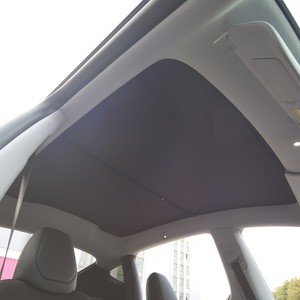 Nuovo Accessorio Parasole per Tesla Model Y Juniper 2025, per Tetto Apribile Anteriore e Posteriore, con Fibbia in Tessuto Refrigerante e Tendine Parasole - Product Image 1