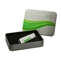 Kotak Hadiah Kotak Kemasan USB Harga Kompetitif Kustom Promosi Kotak untuk Usb Flash Drive Disk dengan Jendela