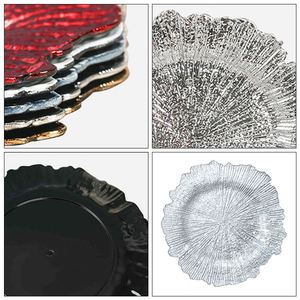 Wholesale 13Inch Gold Eco-Friendly Polished Plastic Dinner Banquet Charger <b>Plate</b> for Wedding - Product Image 4