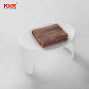 Acrylic White Stone Resin <strong>Stool</strong> Hotel and Home <strong>Bathroom</strong> <strong>Stool</strong> - Product Image 2