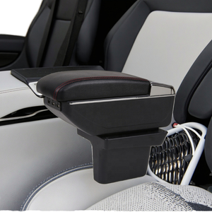 2019 nouveau Design <span class=keywords><strong>cuir</strong></span> voiture Center Console accoudoir boîte de rangement noir Wuling Conferos (Indonésie) - Product Image 1