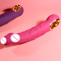 Vibrateur Dildo Pour Femme Stimulation Anale Point G et Clitoris Baguette de Massage Dildo Réaliste pour Femme et Homme
