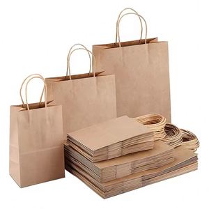 Bolsa de Papel Kraft Personalizable al por Mayor Directo de Fábrica con Asa, Ideal para Regalos y Compras en Navidad - Product Image 2