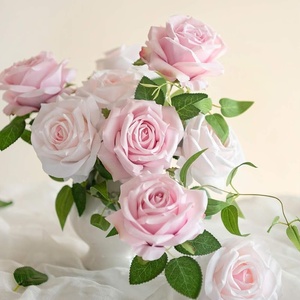 <span class=keywords><strong>Prix</strong></span> de gros Soie Fleurs Champagne Rose Artificielle pour la Décoration de Mariage Cadeau de Saint Valentin - Product Image 6