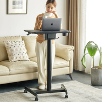 Nouveautés THADDEUS DS07 Support d'ordinateur portable vertical pliable ergonomique à hauteur réglable avec surface en bois, super pratique pour