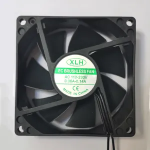 110V-220V 80X80X25mm 8025 EC serisi eksenel havalandırma soğutma fanı