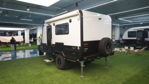 Modern Caravan With Convertible Lounge Bed Ensuite Bathroom LED Light Cabinets for <strong>Camping</strong> Rental Holiday <strong>Fleet</strong> Use - Product Image 2