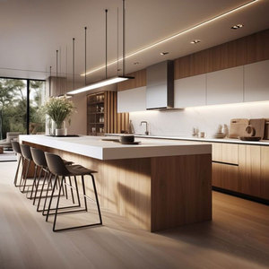 Trung Quốc thực hiện chi phí thấp giá rẻ Trung Quốc tủ bếp gỗ thông tủ bếp với lò vi sóng lưu trữ - Product Image 4