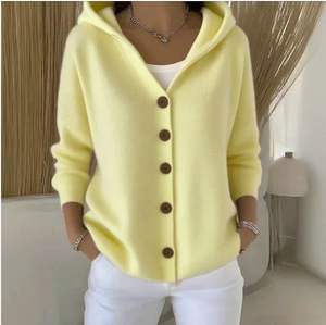 Maglione Casual da <span class=keywords><strong>donna</strong></span> <span class=keywords><strong>autunno</strong></span> <span class=keywords><strong>inverno</strong></span> con bottone rosa Cardigan lavorato a maglia con cappuccio Logo sulla parte anteriore - Product Image 6