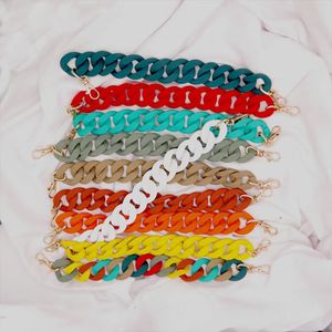 スタイリッシュなマルチカラートレンディな分厚い樹脂チェーンバッグハンドルクリエイティブDIYファッションバッグアクセサリーに最適 - Product Image 2