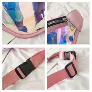 PAXDUN Bolso Bandolera Holográfico Elegante para Mujer, Riñonera Transparente de PVC con Efecto Láser - Product Image 6