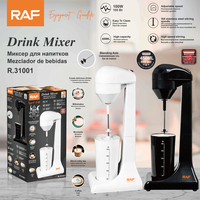 Batidora de Bebidas RAF R.31001 de 100W y 450mL, Eléctrica, para Leche, Té, Café y Batidos, Fácil de Limpiar, Doble Color, Alta Velocidad, para Cocina y Hogar