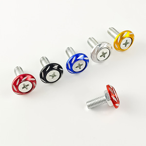 Tornillos Decorativos de Colores para Placa de Matrícula de Motocicleta Qiangye, Accesorios Universales de Modificación para Montaje en Manillar - Product Image 3