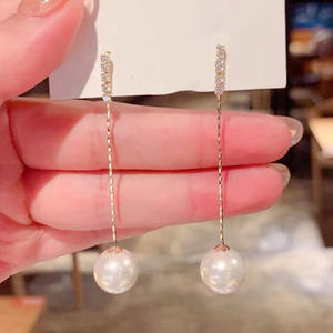 Base de Plata S925 para Accesorios de Perlas DIY, Base Dinámica para Joyería de Plata, Pendientes con Cuentas Redondas de 8-12 mm 21549 - Product Image 2