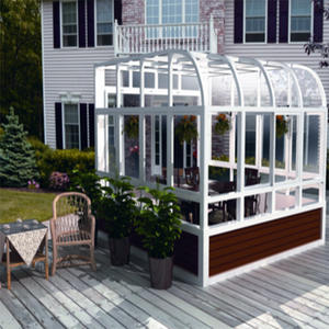 Véranda en aluminium et verre avec toit rétractable anti-UV et imperméable - Product Image 5