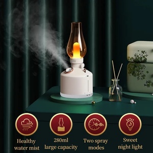 New Product Aroma <b>Humidifier</b> Vintage Lamp <b>Humidifier</b> Smart Home Appliances Mini <b>Humidifier</b> with LED Light - Product Image 5