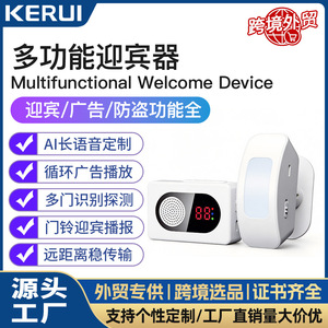 Smart Welcome Speaker With Digital Display And Voice Alert For Door Entry Use - Product Image 4