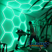 Fournisseurs Installation facile Éclairage hexagonal Rgb Led Nid d'abeille Gradateur pour lumières de garage