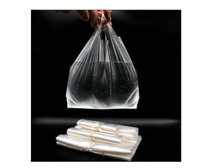 Bolsas de Plástico PE Ecológicas para Camisetas con Asas, Bolsas de Compras Reutilizables Transparentes para Supermercado - Product Image 2