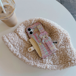 Patrón tejido Corazón Muñequera Titular Tarjeta Bolsa Funda de teléfono para Iphone17 16 Pro <span class=keywords><strong>Max</strong></span> 15 14 13 12 11 Calidad garantizada - Product Image 4