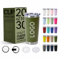 Vente en gros de mugs isothermes personnalisés de 20 oz avec logo laser, sublimation, pour thé, bière, café