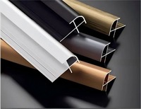Profilé d'angle en alliage d'aluminium pour lambris, placage bois, panneaux en cristal de carbone, protection de carrelage extérieur