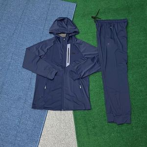 Conjunto Deportivo para Hombre, Chaqueta Cortavientos Ligera con Capucha y Pantalones con Cordón, Secado Rápido, Transpirable, para Gimnasio y Entrenamiento - Product Image 4
