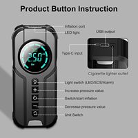 2025 nouvelle banque de puissance de démarreur de voiture Portable multifonctionnelle 10000mAh 1000A chargeur de batterie avec gonfleur de pneu de lumière LED pour camions